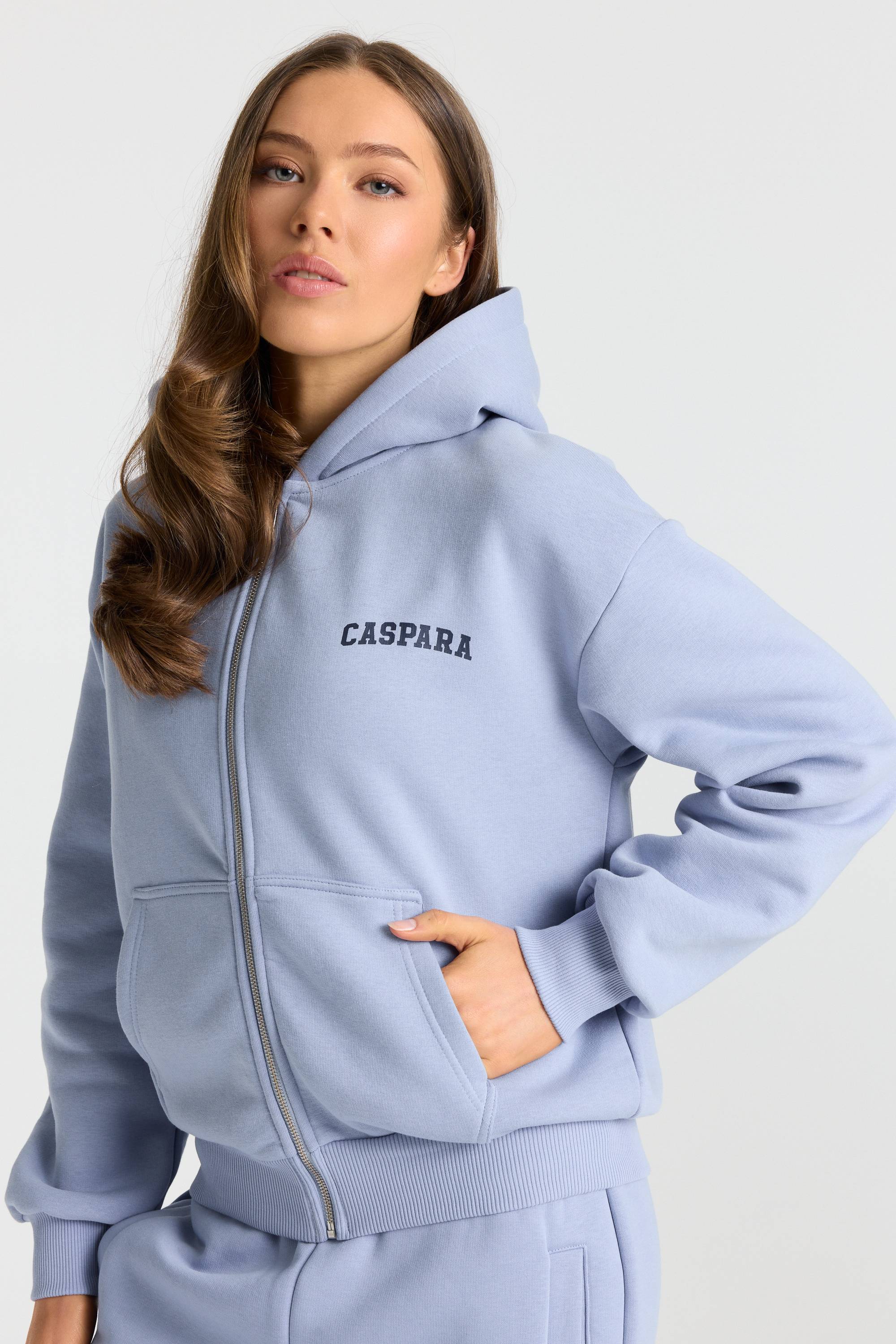 W. Cortina Zip Hoodie - Vintage Blue